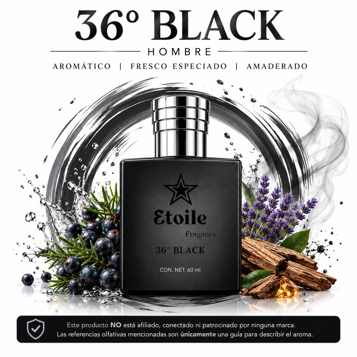 36° BLACK | Perfume para Hombre 60 ml